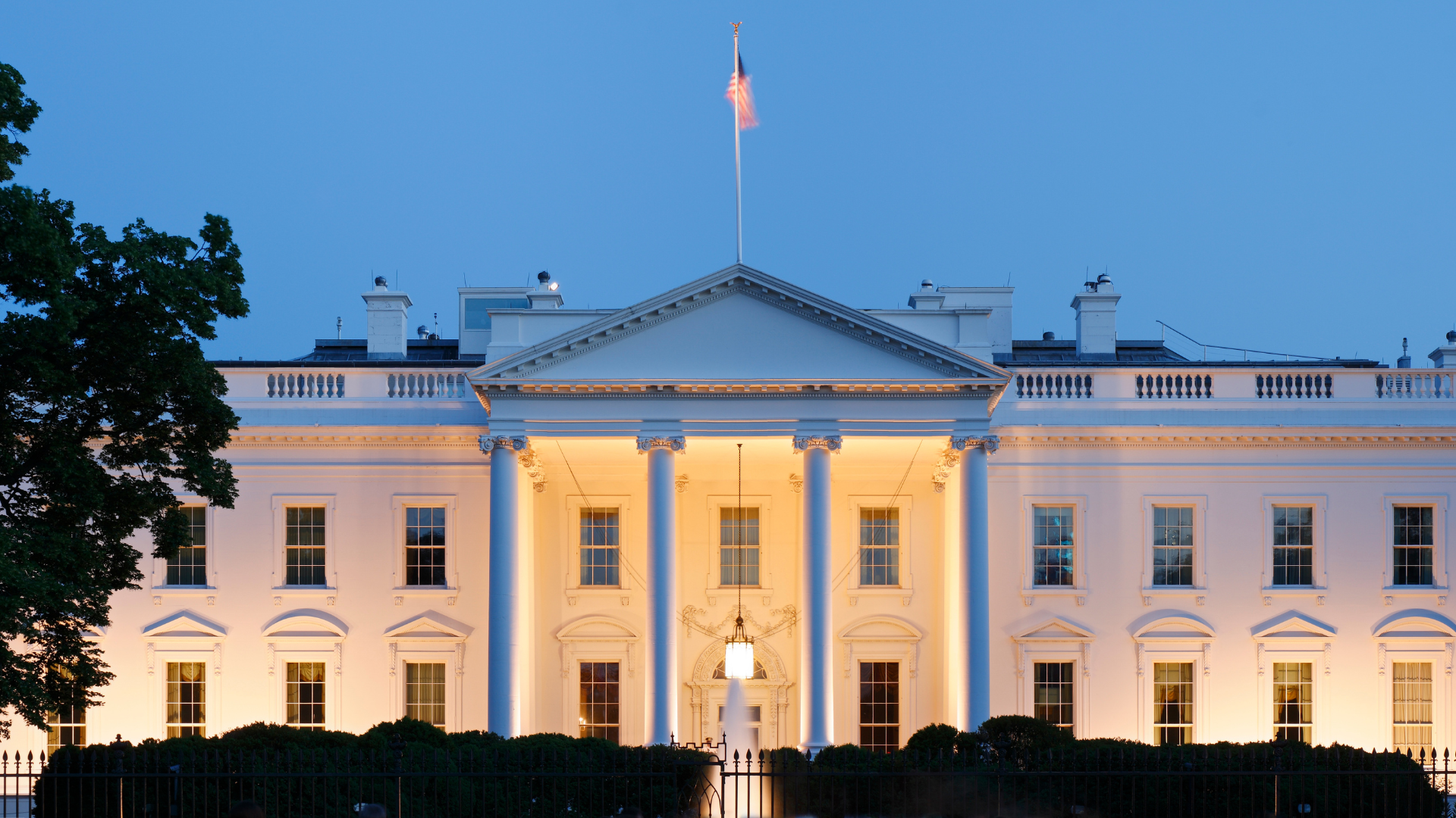 White House at dusk